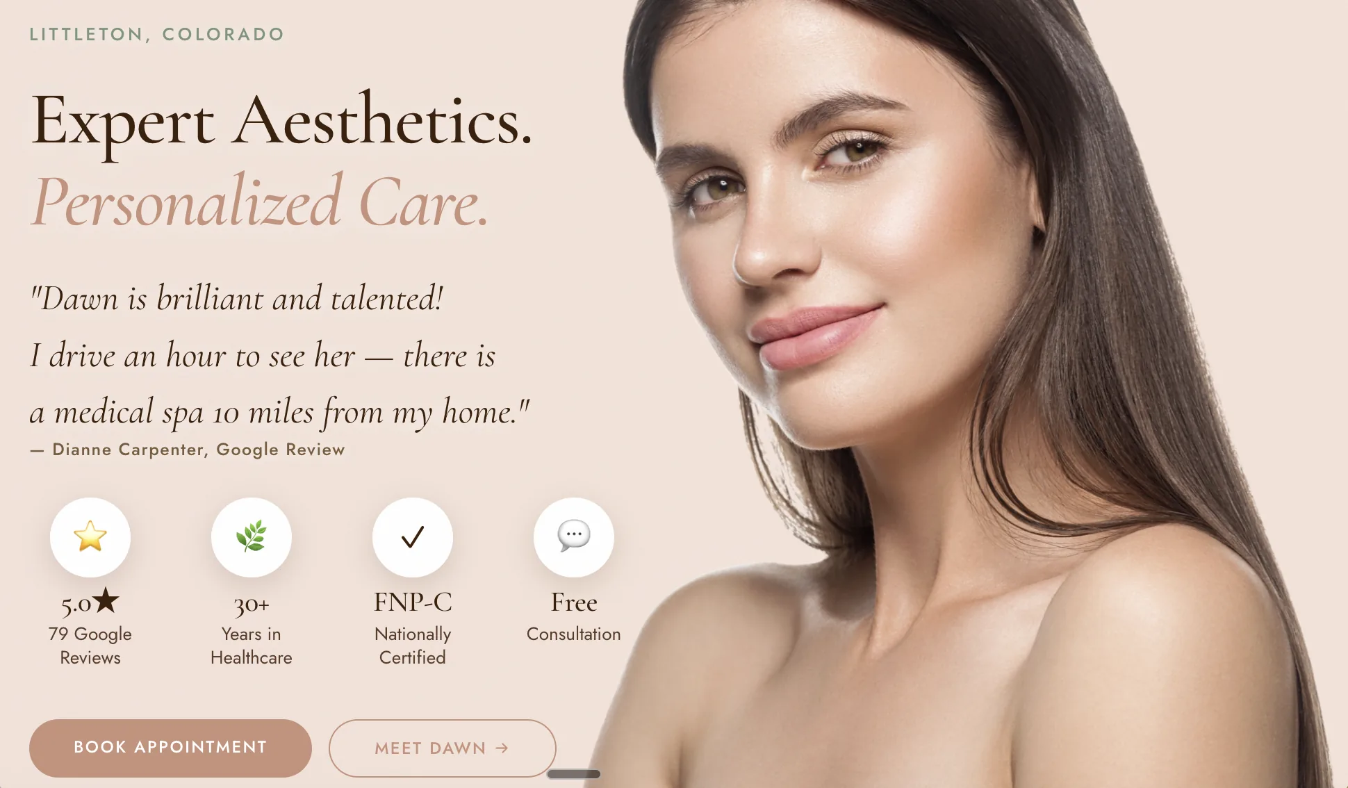 Dandelion Med Spa website